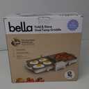 Bella 10"x 20" Ceramic Fold-n-Store Dual Temp Griddle, Fits-anywhere Kitchenware, EverGood Ceramic Nonstick Coating, 2 Temperature Zones up to 400°F​, Dishwasher Safe Drip Tray, 1500 Watt, Oatmilk