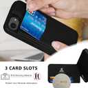 2 x Case for iPhone 16E Wallet Case with MagSafe, Kickstand, 3 Credit Card Holder [RFID Blocking], Magnetic Back Flip Case Heavy Duty Protective Cover for iPhone 16E 6.1"-Black