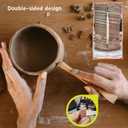 TEMONTIAN Pottery Tool KitClay Sculpting Tools,43 Pcs Double Sided Pottery Wheel Tools for AdultsPottery Carving ToolsPottery Kiln Tools at HomeCeramics Tools Set with Carrying Case Bag and Apron (BLACK)