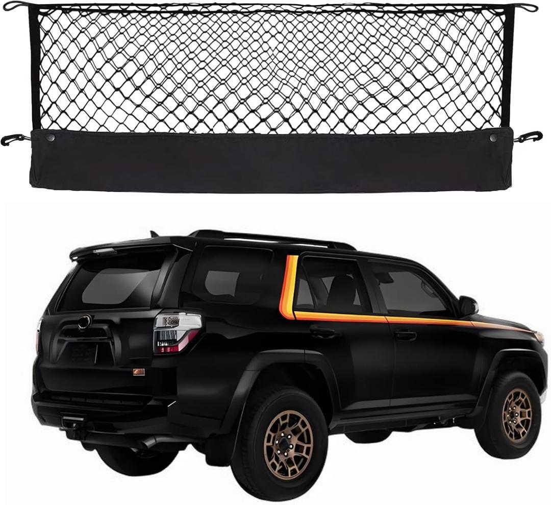 Envelope Style Cargo Net Compatible with Toyota 4runner 3row New 2025 2024 2023 2022 2021 2020 2019 2018 2017-2010 Trunk Car Rear Tailgate Netting Upgraded