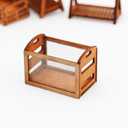 Yardwe Miniature Wooden Basket Dollhouse Accessories Hollow Wire Frame Storage Model 1.25 Inch for Dollhouse D Cor and Display, 3.2x4.5x2.7cm