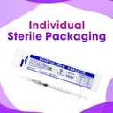 100 Pack 1ml Syringes with Needle - 27G 1/2 inch Disposable 1cc Luer Lock Syringe for Scientific Lab Use, Sterile Individually Wrapped