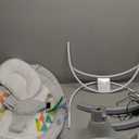 LAREX Baby Swings Electric Baby Swing Bluetooth Infant Swing Portable Rocker with 5 Speeds, 1 Seat Position, Remote Control, Grey (Light Gray)
