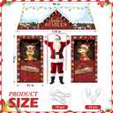 3 Pcs 10 x 3 ft Christmas Elk House Decoration Large Xmas Elk Door Covers Backdrop Christmas Garage Door Banner for Xmas Holiday Background