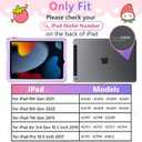 for iPad 9th 8th 7th Generation Case Kids Girls Strawberry Cover for iPad 10.2 Inch with Rotating Kickstand Shoulder Strap Soft Silicon Shockproof Protective Tablet Cover for 9/8/7 Gen 10.2 inch (Patterned Purple)