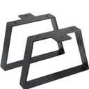 6 Inch Trapezoid Table Legs Black, DIY Furniture Metal Legs for Coffee Table, Bench Stool Cabinet Furniture Feet - Set of 2