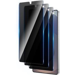 3 Pack Privacy Screen Protector Designed for Samsung Galaxy S25 Ultra,Full Coverage Anti-Spy Tempered Glass Film,9H Hardness,Anti-Fingerprint,Bubble Free,Easy to Install