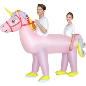 Inflatable Unicorn Costume for Couples Halloween Costumes for Adults Funny Inflatable Costume Adult Blow Up Costumes for Cosplay Party, One Size
