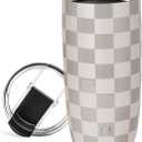 Simple Modern Voyager Tumbler with Flip Lid | Travel Coffee Mug | Insulated Stainless Steel Cold Brew Iced or Hot Coffee Cup | Gifts for Women Men Her Him | 16oz, Checkmate