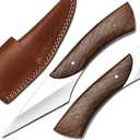 Custom Handmade Kiridashi Knife,Professional Razor Sharp Hand Forged Japanese Stainless Steel Blade Hammered Pattern for Woodworking, Marking, Wood Carving, Whittling