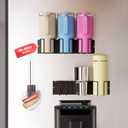 Magnetic Stanley Cup Holder for Refrigerator - 3 Piece Set with Lid Organizer & Straw Holder - Heavy Duty Metal Water Bottle Rack for Fridge, Cabinet, RV - Fits Stanley 40oz 30oz Tumbler with Handle