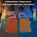 Heated Electric Blanket King Size - 90" x 100" Heating Blanket with Dual Control, 10 Heating Levels & 8 Hours Auto Off, Soft Warm Flannel Blanket, Christmas Birthday Gifts for Senior Grandma