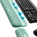 Vaydeer Wrist Rest Set for Keyboard and Mouse, Full Mechanical Keyboard Support Pad, Ergonomic Desk Cushion for Computer Typing Office Work Home Gaming, Memory Foam Arm Palm Hand Pain Relief-Green
