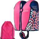 Limmys Swim Vest for Toddlers & Kids - Adjustable Buoyancy Swimming Aid, CE Safety Certified, Award-Winning Parent-Approved Design, Soft Neoprene Comfort, Secure Durable Design, Carry Bag Included (Medium, Pink Leopard)