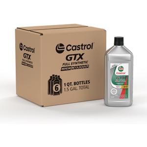 Castrol GTX Full Synthetic High Mileage 5W-30 Motor Oil, 1 Quart, Pack of 6
