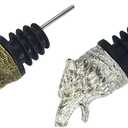 Wolf Head 2-In-1 Wine Bottle Pourer and Stopper, Dragon Gifts for Men Women Dragon Fans, Liquor Bottle Pourers Spout for Alcohol Spirits, Wine Accessories Gifts2pcs