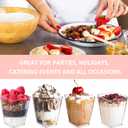 Eupako 100 Pack 5 oz Square Clear Plastic Dessert Cups Small Clear Plastic Tumbler Cups Great for Desserts, Appetizers, Puddings, Mousse and More
