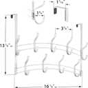 LYNK Professional Home Over The Door Hooks - 18 Hook Over The Door Hanger - Over Door Coat Rack - Hanging Towels or Clothes - Bathroom, Bedroom or Laundry Room - Lifetime Ltd. Warranty  White