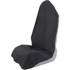 Towel Car Seat Covers - Super Absorbent Front Seat Protectors for Gym, Pets & Travel | Quick-Dry Towel Fabric | Universal Non-Slip Fit for Sedan, SUV, Truck (1 Pack Black)