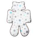 KAKIBLIN Toddler Head Body Support Pillow, Baby Seat Pad for Car Seat Stroller (Gray Star)