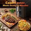 Dual Basket Air Fryer, 12.6QT Family-Size for 1012 People, XL Basket for 6LB Whole Chicken, DoubleStack Compact Design, 10-in-1 Functions with Reheat, Dehydrate & SyncFinish, Dishwasher-Safe, Black