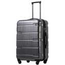 Coolife Luggage Expandable Suitcase PC+ABS Spinner Built-In TSA lock 20in Carry on