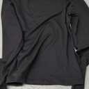 Trendy Queen Womens Long Sleeve Shirts Basic Tees Crop Tops Going Out Spring 2025 Workout Outfits Y2k Clothes (Small, Black)