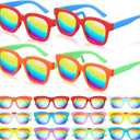 12 Set Summer Gifts for Kid Neon Sunglasses Party Favors with Card Pool Graduation End of The Year Supplies(Summer,Classic)