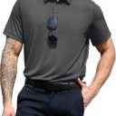 NIASHOT Men's Polo Shirts Tactical Short Sleeve Golf T-Shirt Athletic Collared Summer Shirts (Gray, XL)