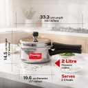 Prestige Popular Aluminium Pressure Cooker, 2 Liter