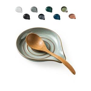 LAUCHUH Spoon Rest, 5" Large Spoon Holder for Stove Top Ceramic Spoon Rest Spatula Rest for Kitchen Utensils, Ladle, Coffee Spoons, Cooking spoons, Spatula, Tongs, Christmas, Unique Gray