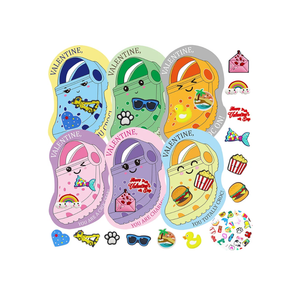 Valentines Day Gifts for Kids Classroom, 30 Valentine Cards Bulk for School Class Prizes Boys Girls Exchange Gift 60 Shoe Charms Goodie Fillers