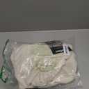 PrinceDeco Stretch Ottoman Cover Slipcovers Rectangle for Living Room Foot Stool Covers to Fit Ottoman Foot Rest, Thick Checked Jacquard Fabric with Elastic Bottom (Oversized Ottoman, Ivory) (X-Large)  6"D x 10"W x 1"H