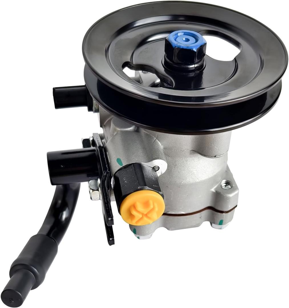 57100-1G000 Power Steering Pump with Pulley Fits for Hyundai Accent 2006 2007 2008 2009 1.6L, for Kia Rio/Rio5 2006 2007 2008 2009 2010 2011 1.6L, Power Assit Pump Assembly Replace OE# 57100-1G000