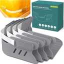 Bed Sheet Holders for Corners, Heavy Duty Fitted Sheet Holder with Lock Fastener Straps &Anti-Slip Pads Keep Sheets Firm&Tight, No More Loose Sheets, Easy Installation for Any Mattress Sizes(Set of 4) (Gray)