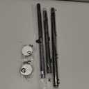 telescopic rod for bathroom shower curtain and blackout curtain - drill-free extendable hanging rod for bedroom or kitchen wardrobe (Black, 18″-51″)