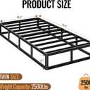 Twin Size 10 Inch Box Spring - Heavy Duty Metal Mattress Foundation (2500lbs Capacity), Noise-Free, Easy Assembly