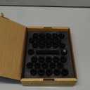 9/16-18 Spline Lug Nut 32pcs for Dodge 2500 3500 8 Lug, 9/16 x18 Closed End Lug Nut with 1 Socket Key for 1994-2011 Ram 2500 3500, 2002-2010 Ram 1500 Aftermarket Wheel, 9/16-18, 32 PCS, Black