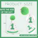HGFC Wild One Birthday Crown - Woodland 1st Decor, Deep Green 1st Birthday Hat For Boy, Green Cake Smash Photo Prop