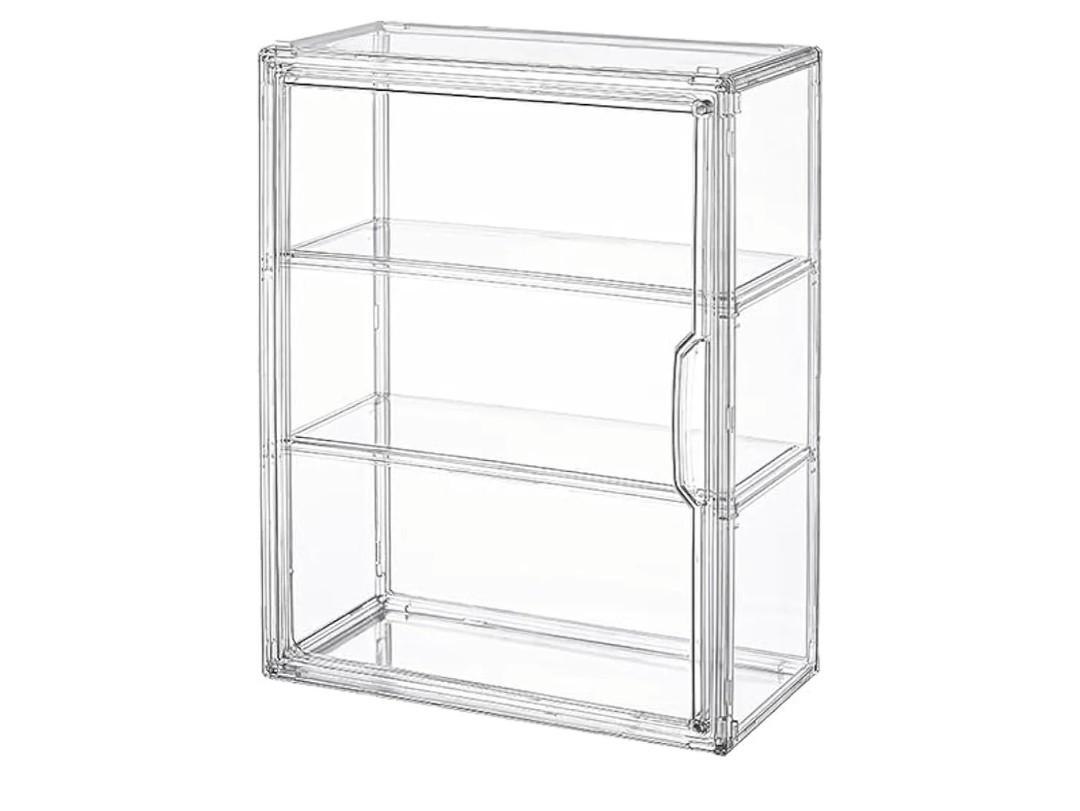 Clear Display Case for Figures, Acrylic Storage Organizers Box with Magnetic Door, Wall-Mounted Dustproof Showcase for Collectibles Action Figure