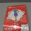 Morph Air Hostess Costume for Women Blue - Retro Stewardess Outfit Womens - Flight Attendant Costume for Women (X-Large)