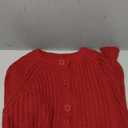 Wyeysyt Womens Cardigan Sweater Button Down Long Sleeve Chunky Soft Knit Sweater Fall Open Front Loose Casual Cardigan Coat (X-Small, Darkred)