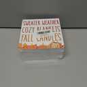 2 x Fall Home Decor, Autumn Wooden Sign Decor Desk Sign Sweater Weather Wooden Block Sign Rustic Home Shelf Wall Decoration