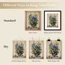 JXREQ Vintage Christmas Pictures Wall Decor Prints,Blue Christmas Wall Art Decorations for Home Kitchen Bedroom Bathroom Living Room Office,Santa Claus Xmas Tree Decor Prints Set of 4,8x10 Unframed