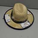 Joywant Womens Straw Fedora Beach Sun Hat, Packable Wide Brim Panama Hat for Women UV UPF50+ Summer Hat (Beige)
