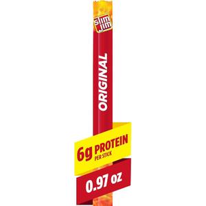 Slim Jim Giant Smoked Meat Sticks, Original Flavor, 6g Protein Per Stick, 0.97 5 pack BB 7/19/2026