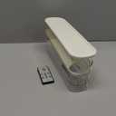 Rolling Egg Holder for Fridge, Egg Dispenser for Refrigerator, Automatic Rolling Storage Container for Countertop, Kitchen & Outdoor Use (3.35"x3.74"x11.02") 1 Pack (Cream white)