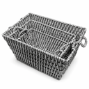Whitmor Rattique Storage Baskets - Grey (3 Piece Set) 