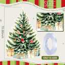 Tudomro Christmas Party Decoration Large Christmas Tree Photo Backdrop 4x6 ft Fabric Removable Xmas Tree Photo Backdrop Cutout for Holiday Xmas Party Home Classroom Office Indoor Outdoor Decor