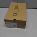 Coutgo Womens Platform Sandals Comfortable Arch Support Footbed Adjustable Ankle Strap Summer Beach Flat Sandals (7, Beige/Pu)